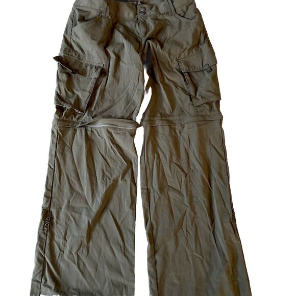 PrAna Womens Size 10 Sage Convertible Pants Shorts Zip Off Roll Up cargo pocket - Picture 1 of 9